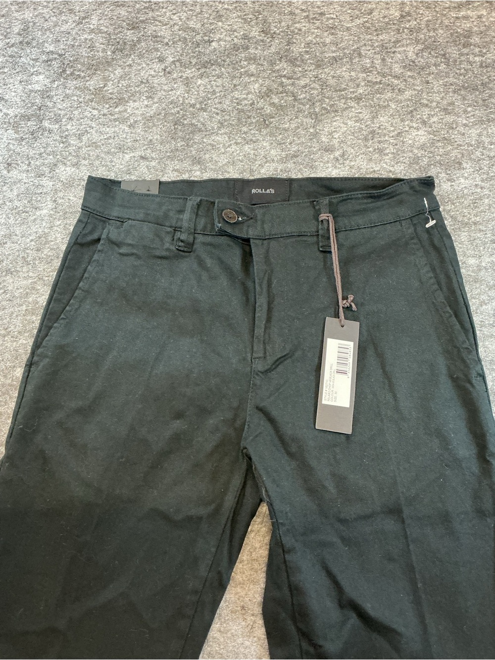 ROLLA'S Black Cuffed Chino Pants Size 30 - Picture 2 of 6